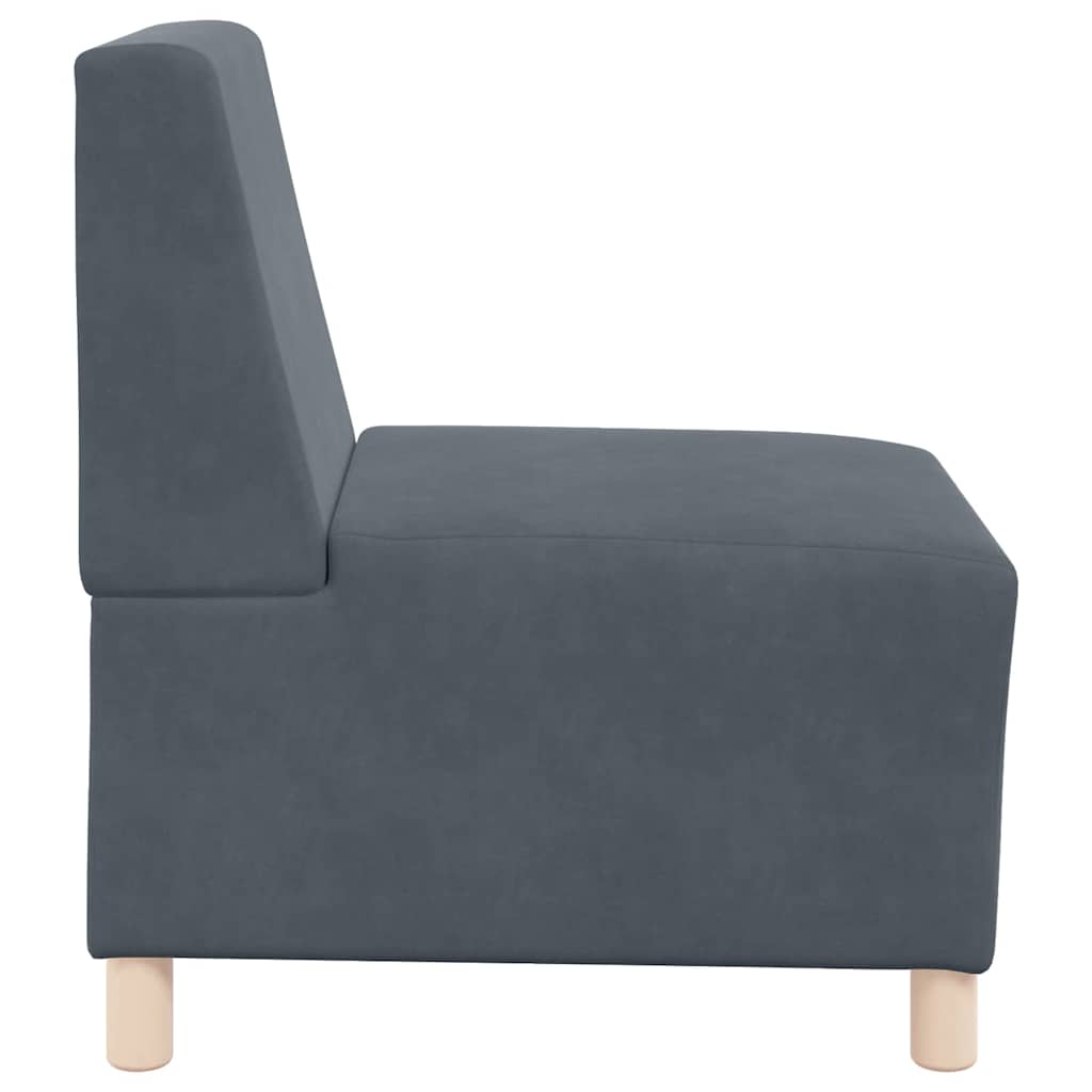 Unité de Sofa Modulaire Sans Accoudoirs 2 pcs Gris foncé - XIOS