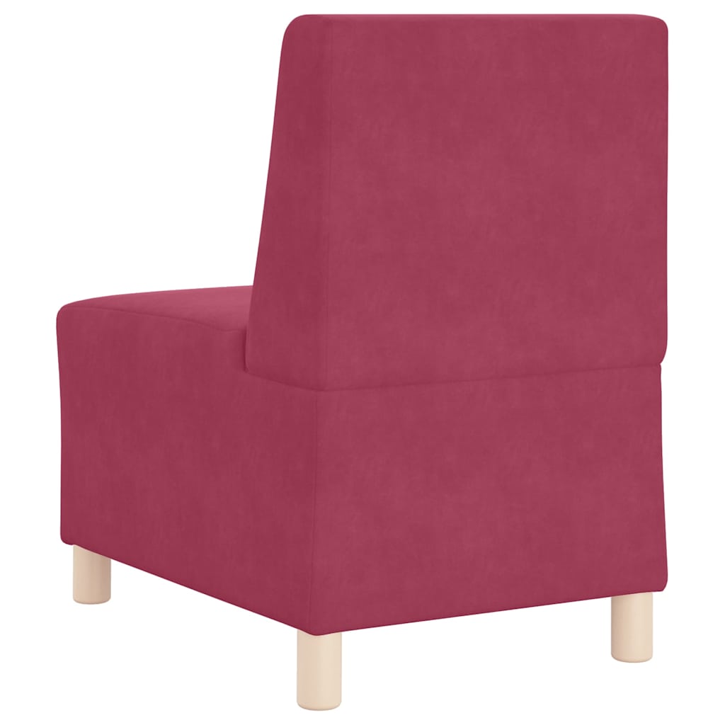 Unité de Sofa Modulaire Sans Accoudoirs 2 pcs Rouge bordeaux - XIOS