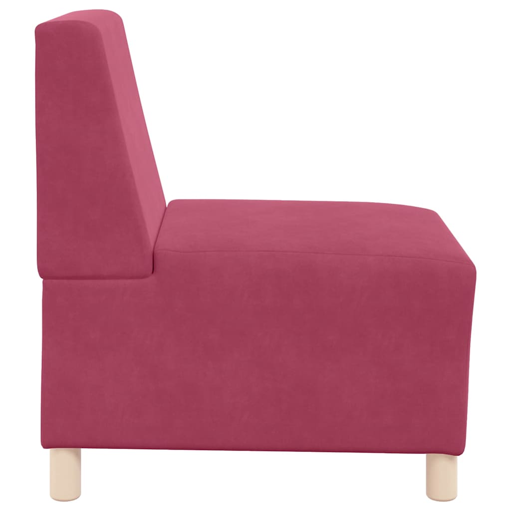 Unité de Sofa Modulaire Sans Accoudoirs 2 pcs Rouge bordeaux - XIOS