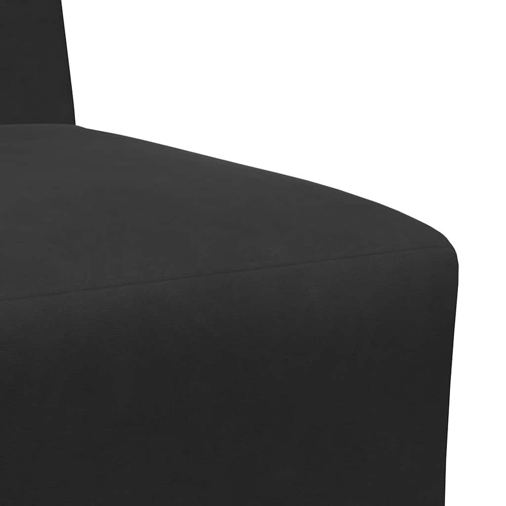 Unité de Sofa Modulaire Sans Accoudoirs 2 pcs Noir - XIOS