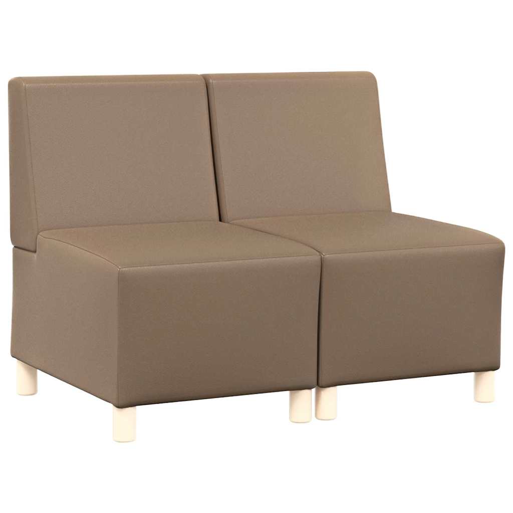 Unité de Sofa Modulaire Sans Accoudoirs 2 pcs Cappuccino - XIOS