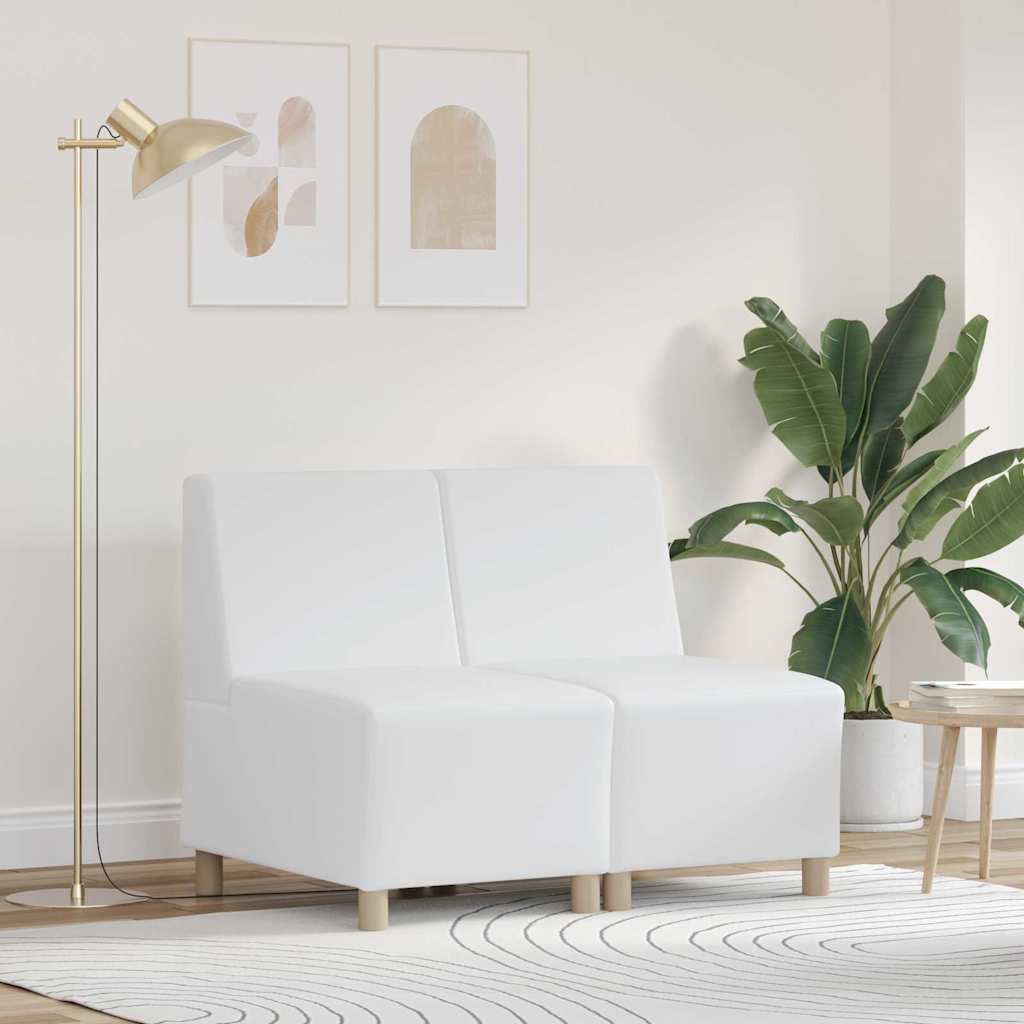 Unité de Sofa Modulaire Sans Accoudoirs 2 pcs Blanc - XIOS