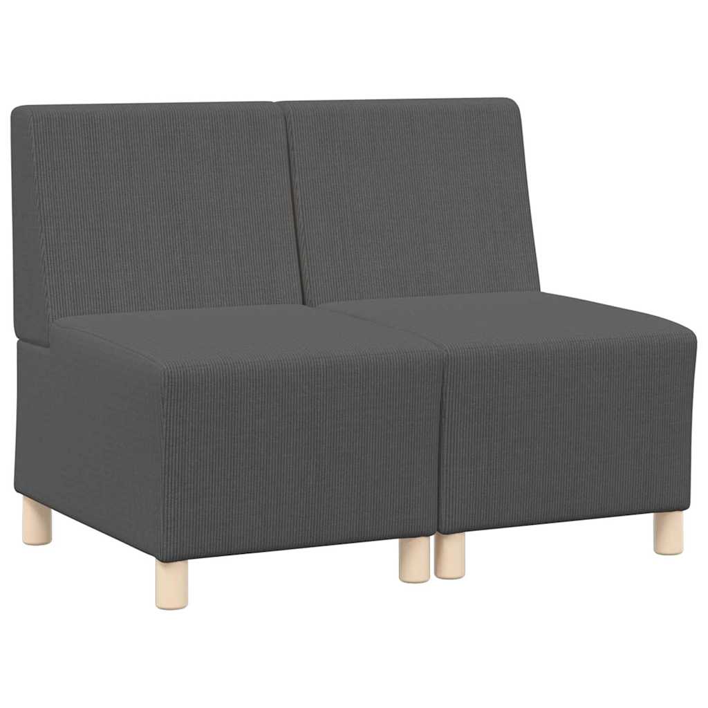 Unité de Sofa Modulaire Sans Accoudoirs 2 pcs Gris foncé - XIOS
