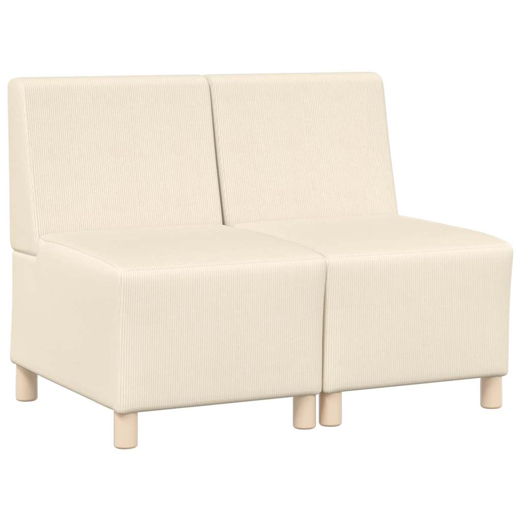 Unité de Sofa Modulaire Sans Accoudoirs 2 pcs Crème - XIOS
