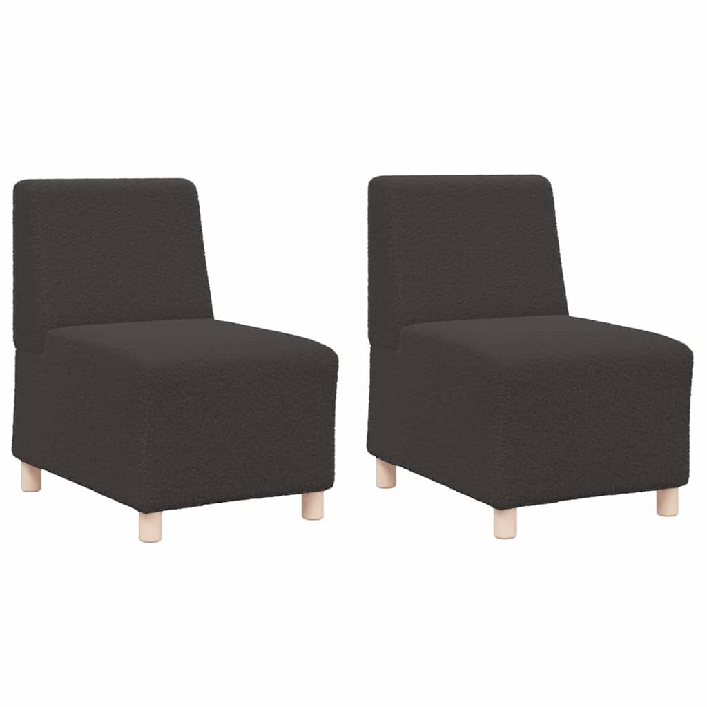 Unité de Sofa Modulaire Sans Accoudoirs 2 pcs Gris foncé - XIOS