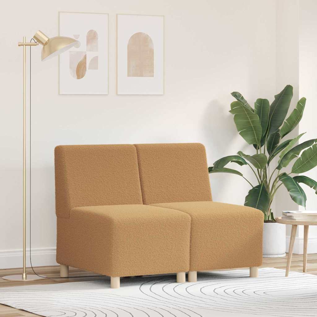 Unité de Sofa Modulaire Sans Accoudoirs 2 pcs Beige - XIOS