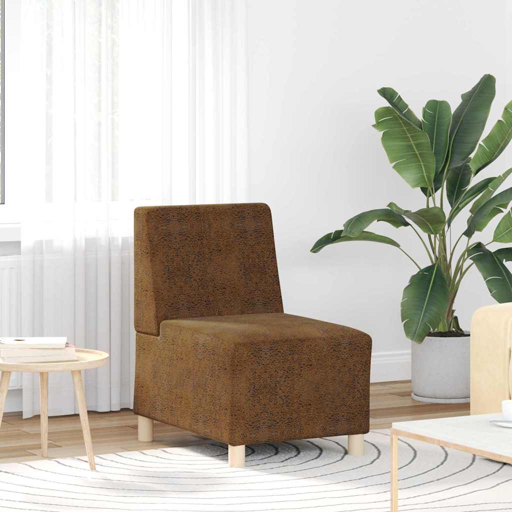 Unité de Sofa Modulaire Sans Accoudoirs 2 pcs Marron - XIOS