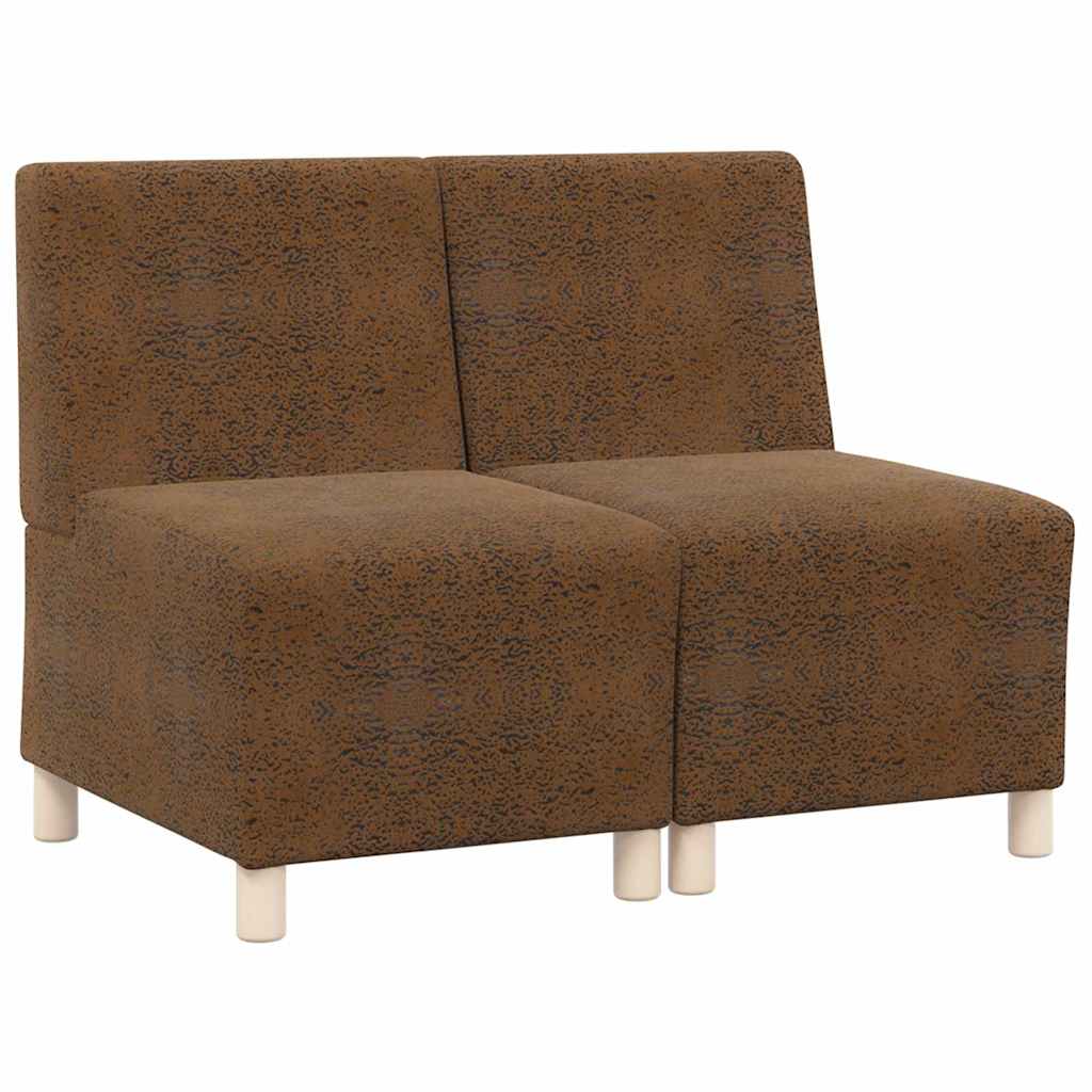 Unité de Sofa Modulaire Sans Accoudoirs 2 pcs Marron - XIOS