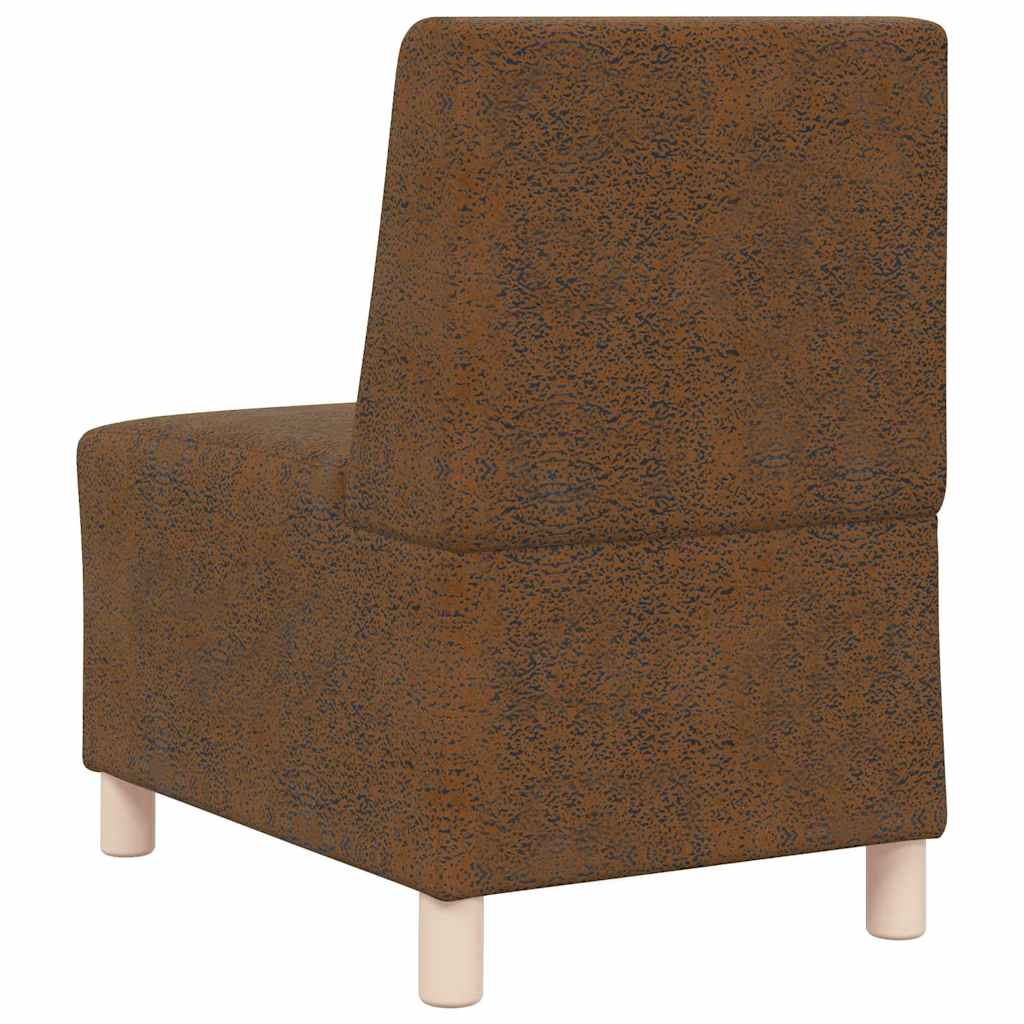 Unité de Sofa Modulaire Sans Accoudoirs 2 pcs Marron - XIOS