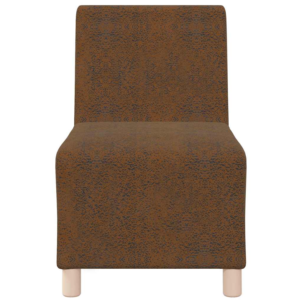 Unité de Sofa Modulaire Sans Accoudoirs 2 pcs Marron - XIOS
