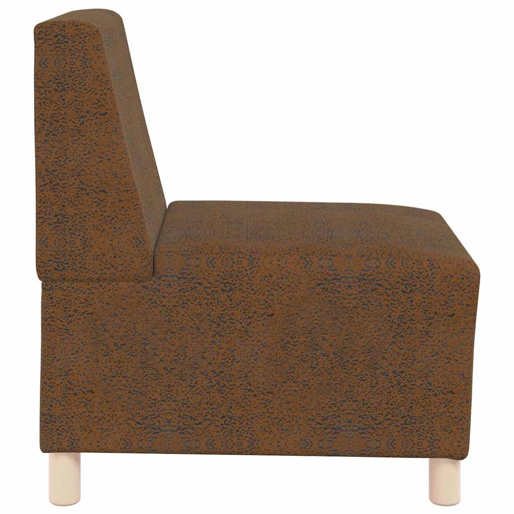 Unité de Sofa Modulaire Sans Accoudoirs 2 pcs Marron - XIOS