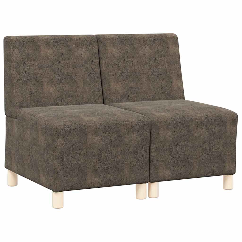Fauteuil 2 pcs Gris foncé 55 x 74 x 82 cm Cuir suédé faux - XIOS