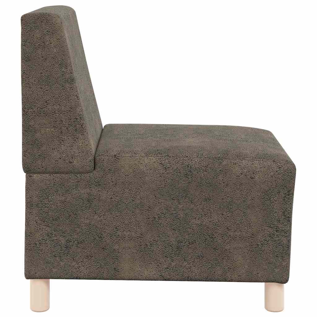 Fauteuil 2 pcs Gris foncé 55 x 74 x 82 cm Cuir suédé faux - XIOS