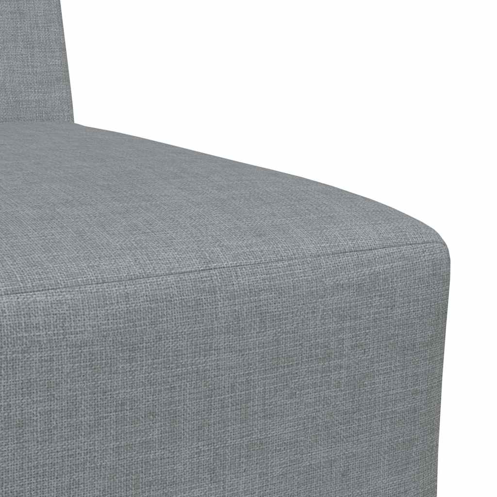 Unité de Sofa Modulaire Sans Accoudoirs 3 pc Gris clair tissu