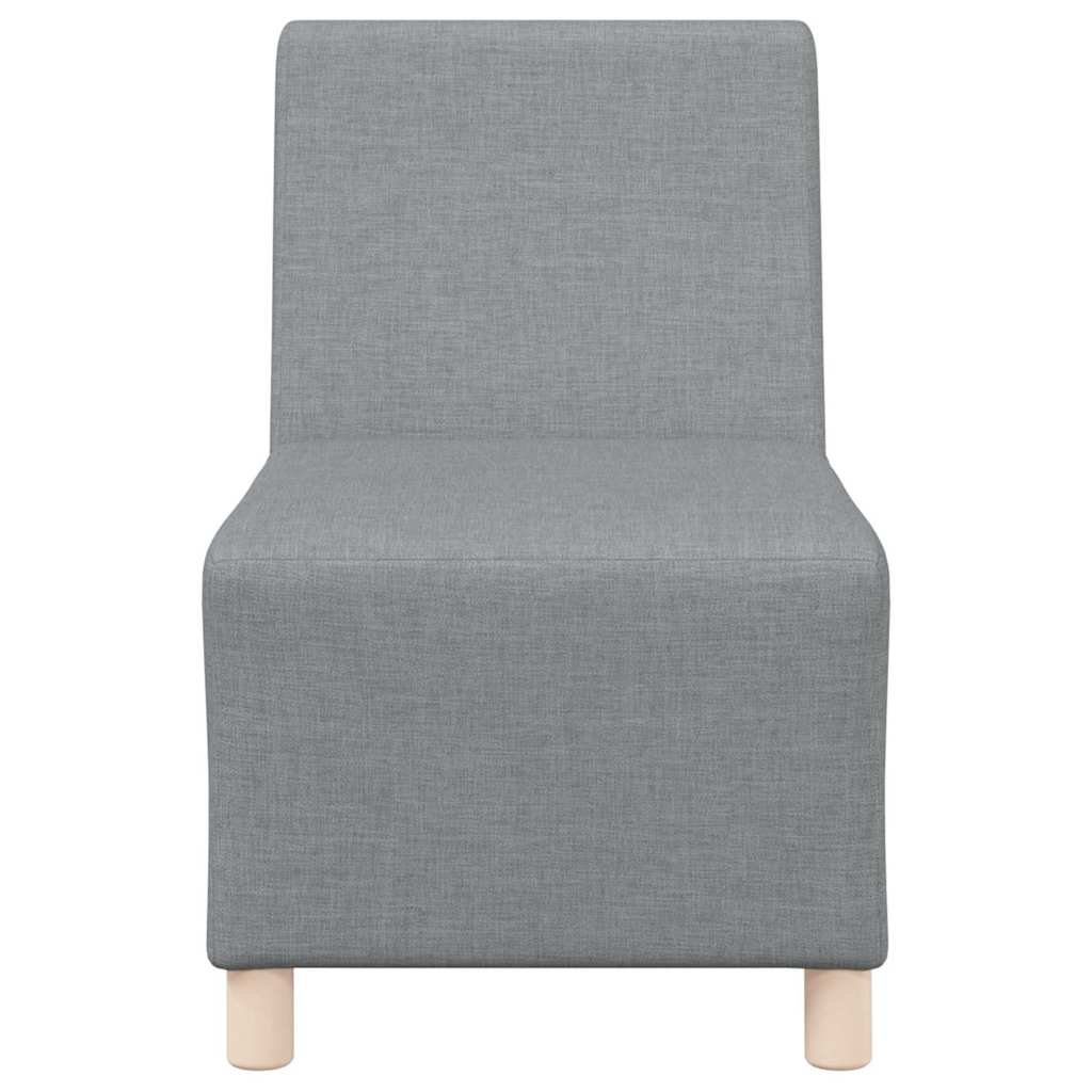 Unité de Sofa Modulaire Sans Accoudoirs 3 pc Gris clair tissu