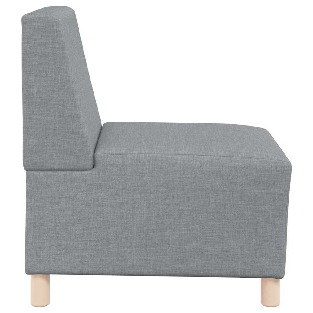 Unité de Sofa Modulaire Sans Accoudoirs 3 pc Gris clair tissu