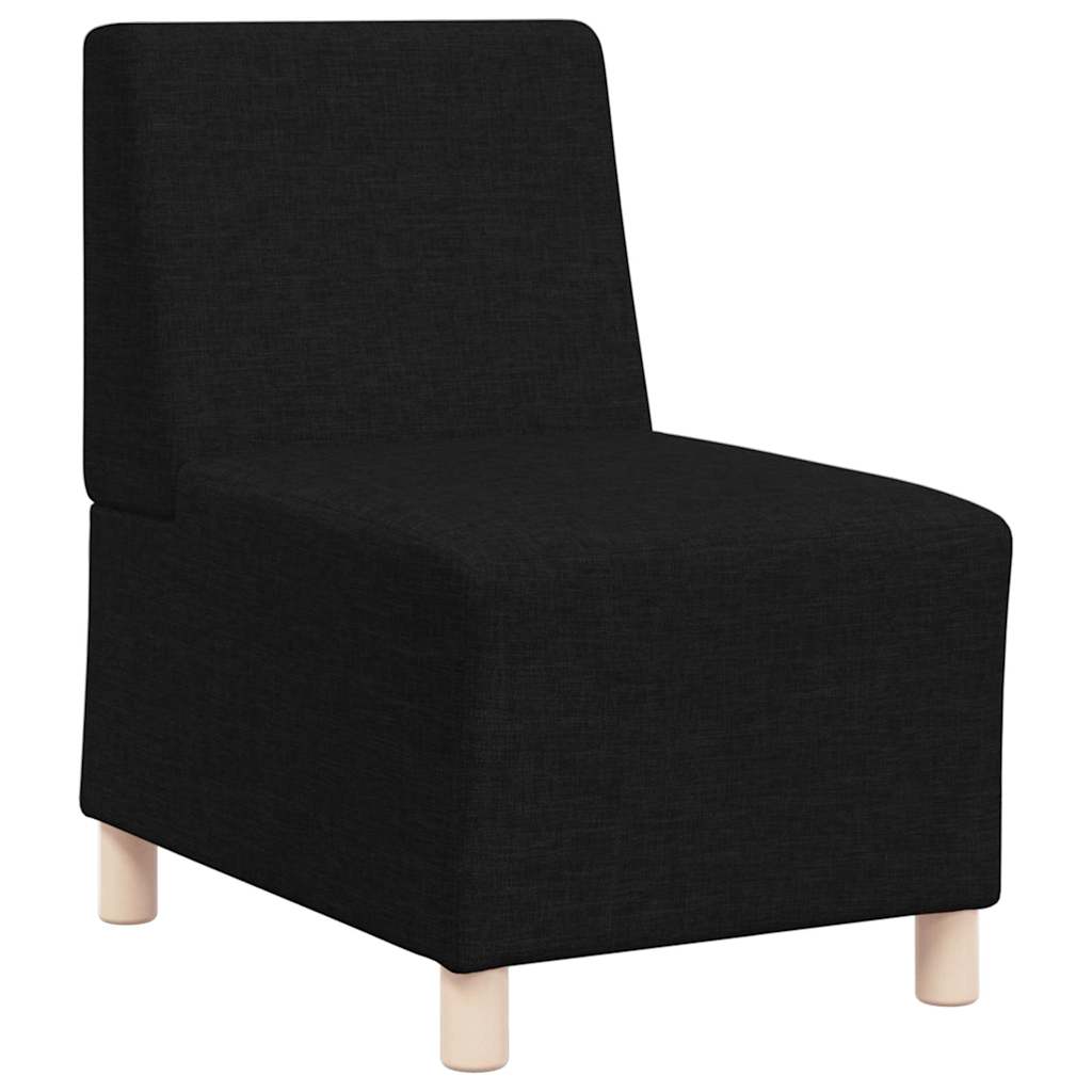Unité de Sofa Modulaire Sans Accoudoirs 3 pc Noir tissu