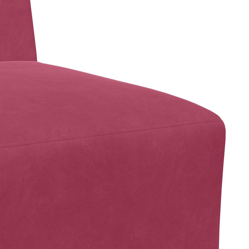 Unité de Sofa Modulaire Sans Accoudoirs 3 pcs Rouge bordeaux - XIOS