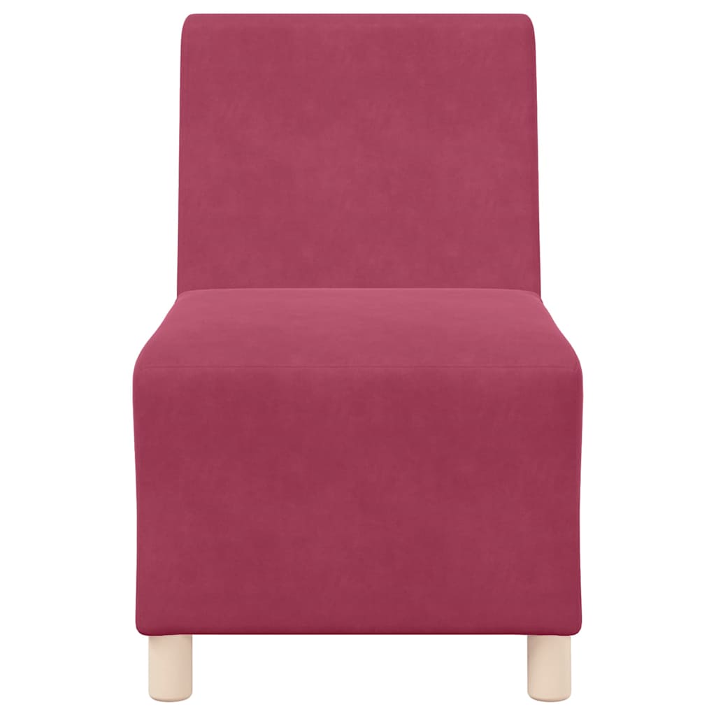 Unité de Sofa Modulaire Sans Accoudoirs 3 pcs Rouge bordeaux - XIOS