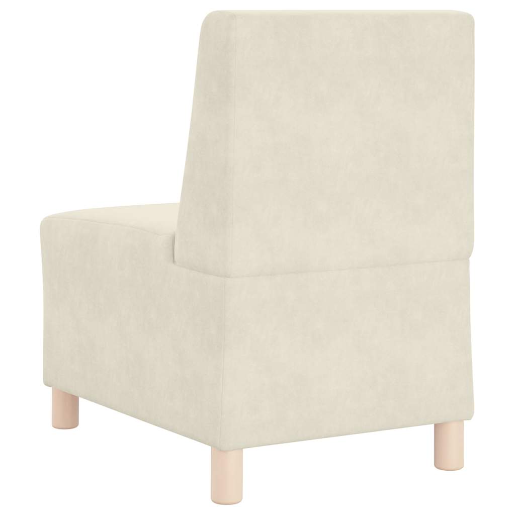 Unité de Sofa Modulaire Sans Accoudoirs 3 pcs Crème - XIOS