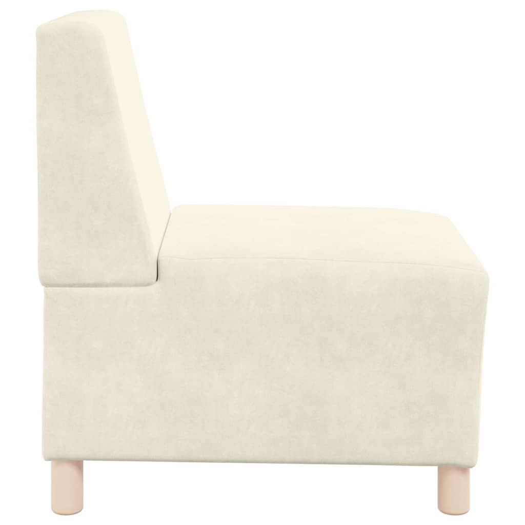 Unité de Sofa Modulaire Sans Accoudoirs 3 pcs Crème - XIOS