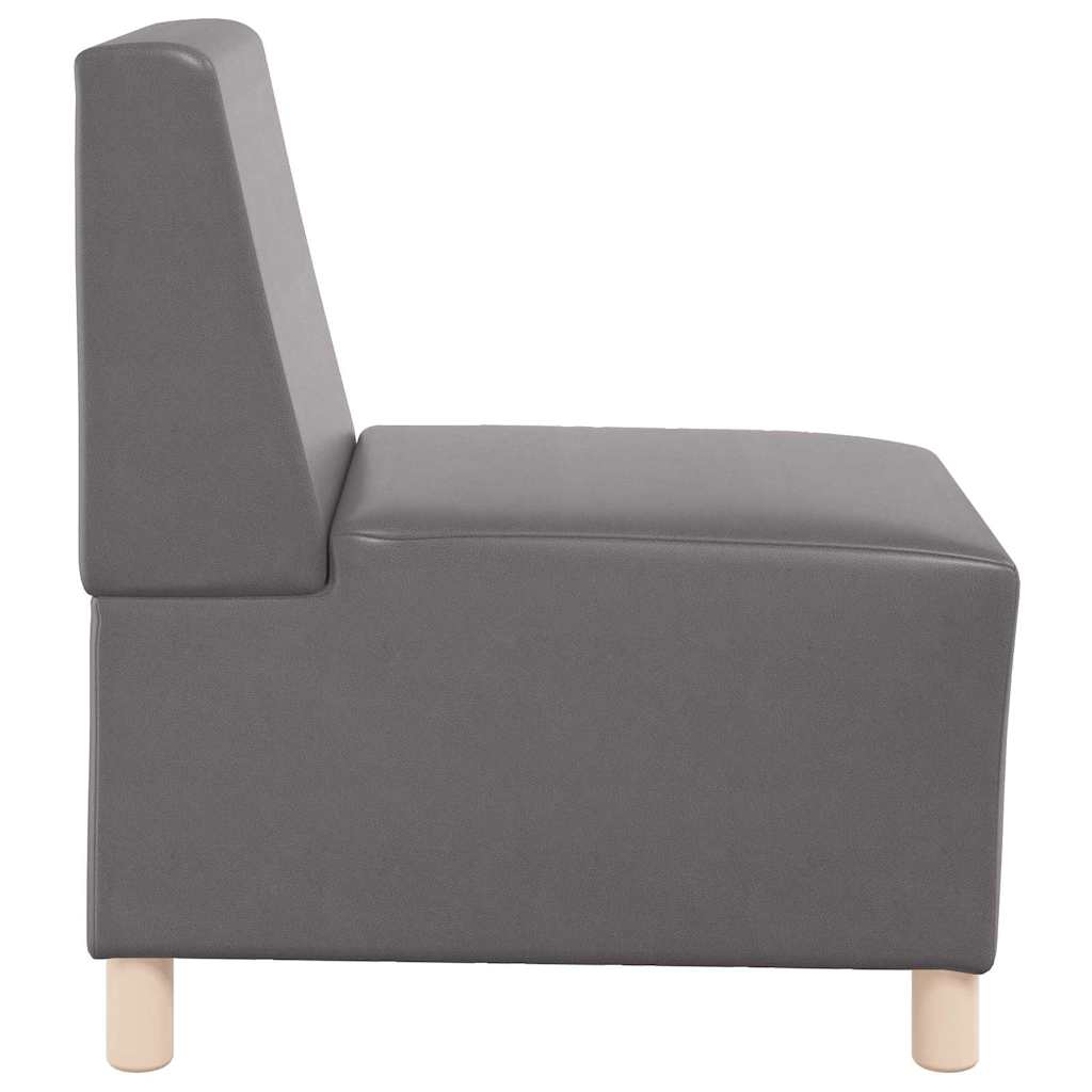 Unité de Sofa Modulaire Sans Accoudoirs 3 pcs Gris - XIOS