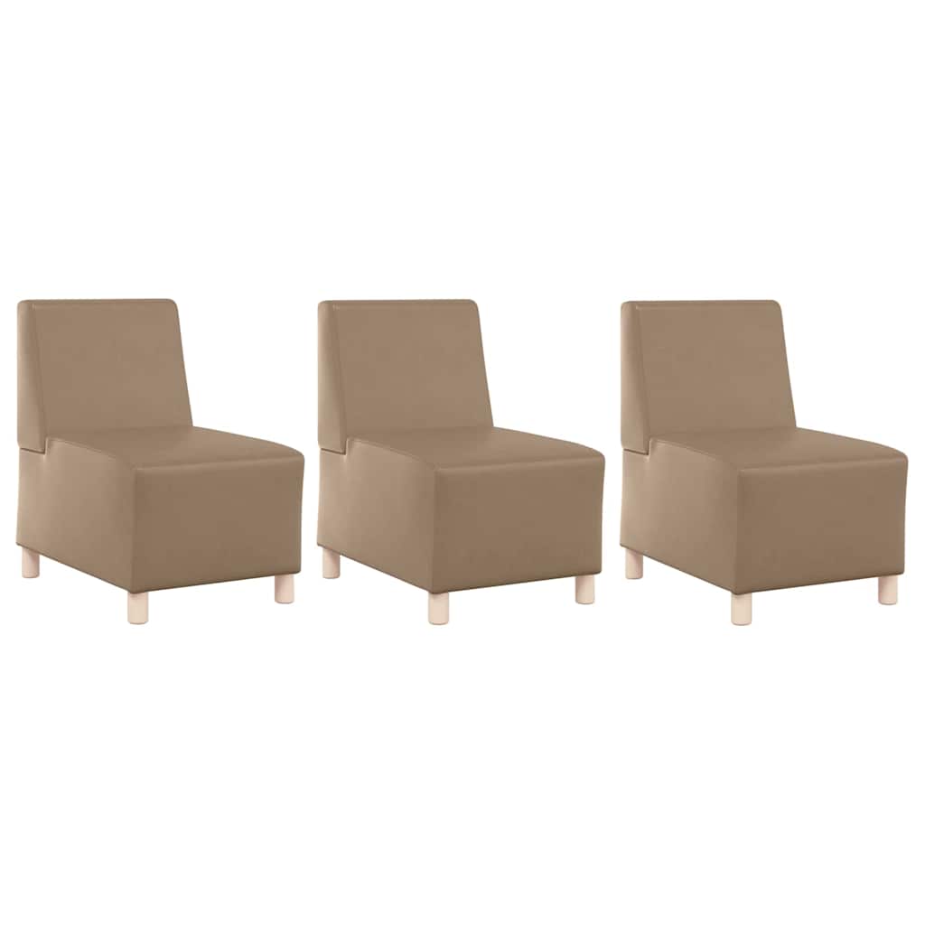 Unité de Sofa Modulaire Sans Accoudoirs 3 pcs Cappuccino - XIOS