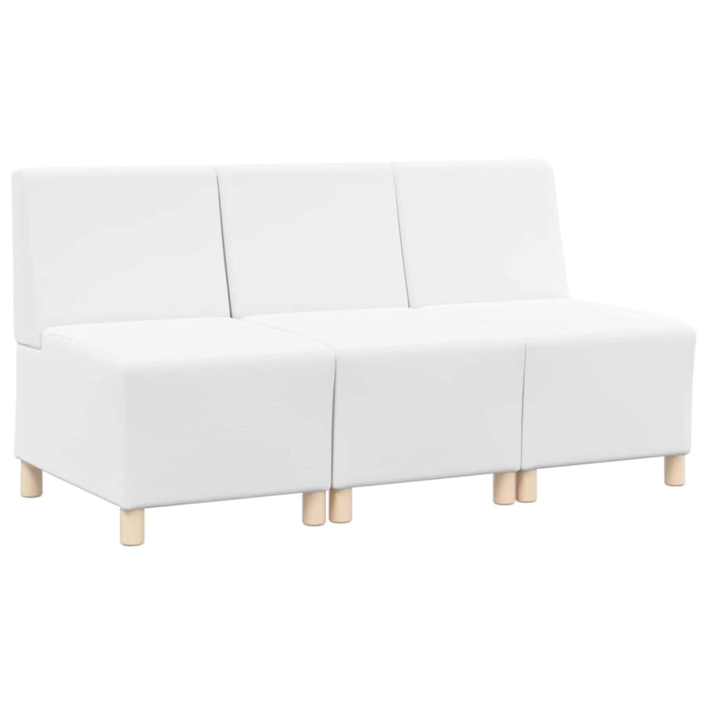 Unité de Sofa Modulaire Sans Accoudoirs 3 pcs Blanc - XIOS