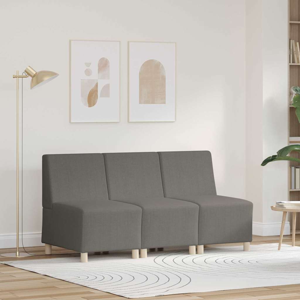 Unité de Sofa Modulaire Sans Accoudoirs 3 pcs Gris clair - XIOS