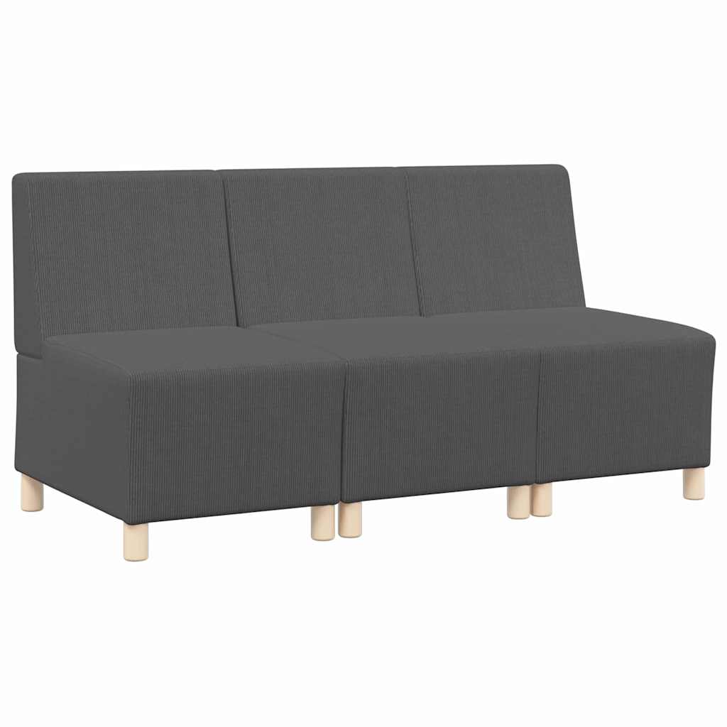 Unité de Sofa Modulaire Sans Accoudoirs 3 pcs Gris foncé - XIOS