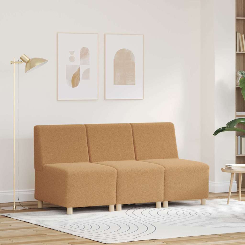 Unité de Sofa Modulaire Sans Accoudoirs 3 pcs Beige - XIOS