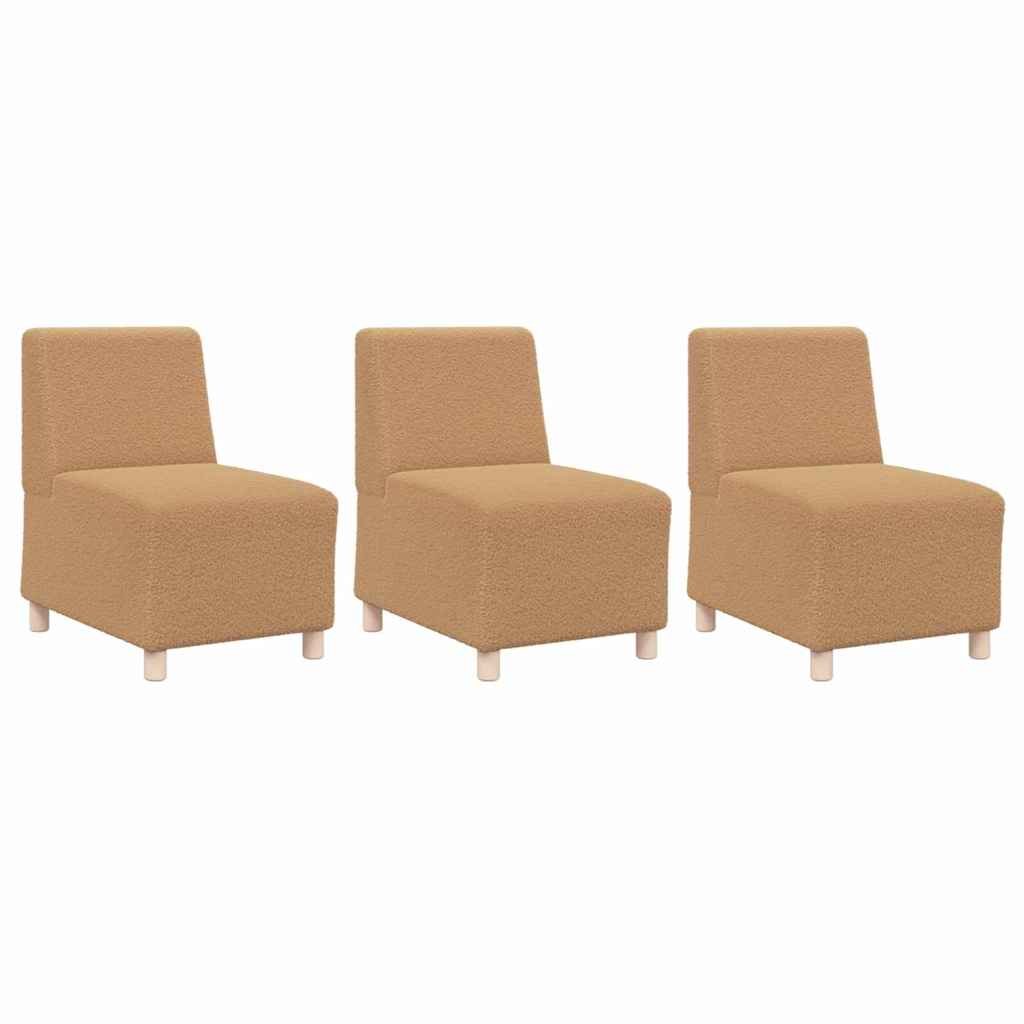 Unité de Sofa Modulaire Sans Accoudoirs 3 pcs Beige - XIOS
