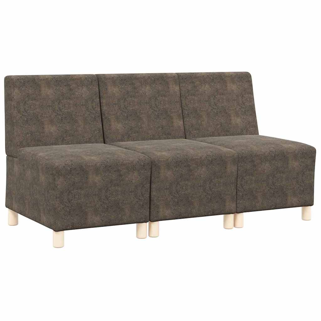 Unité de Sofa Modulaire Sans Accoudoirs 3 pcs Gris foncé - XIOS