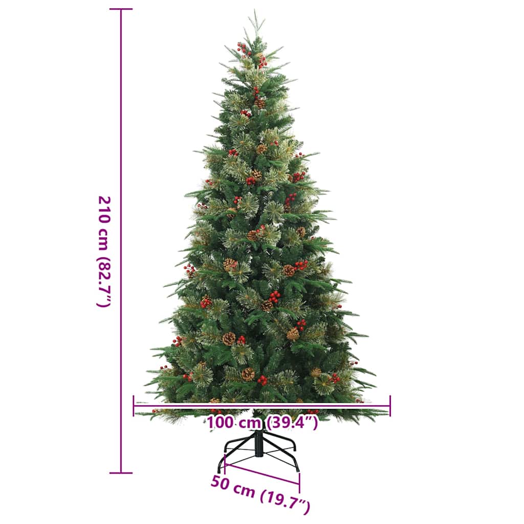 Sapin de Noël Artificiel à Branches Articulées Vert 210 cm - XIOS