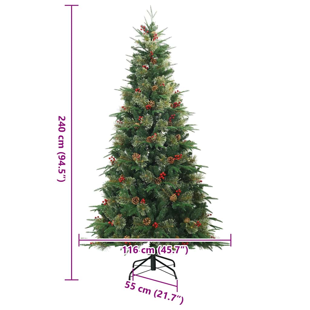 Sapin de Noël Artificiel à Branches Articulées Vert 240 cm - XIOS