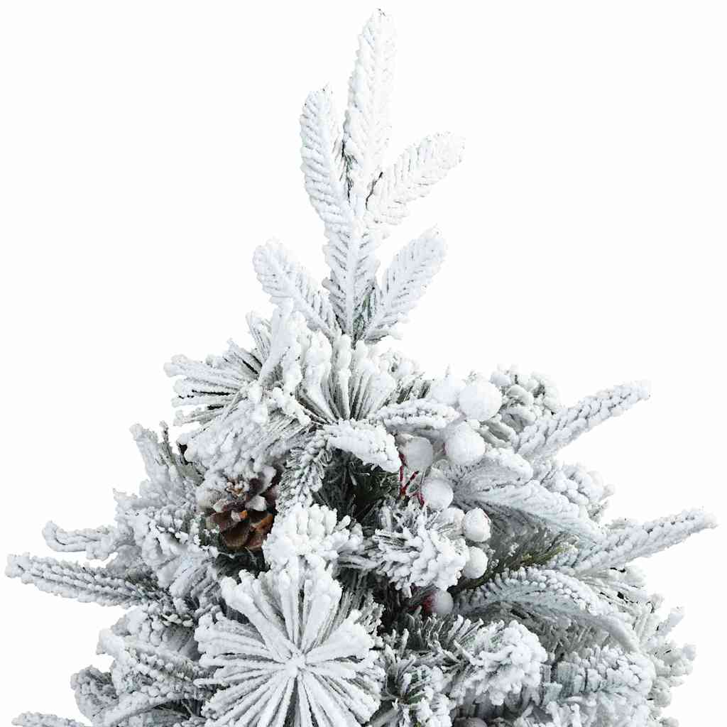 Sapin de Noël artificiel à branches pliantes, duveteux de neige - XIOS