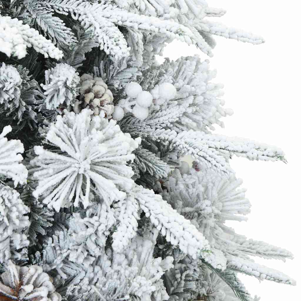 Sapin de Noël artificiel à branches pliantes, duveteux de neige - XIOS