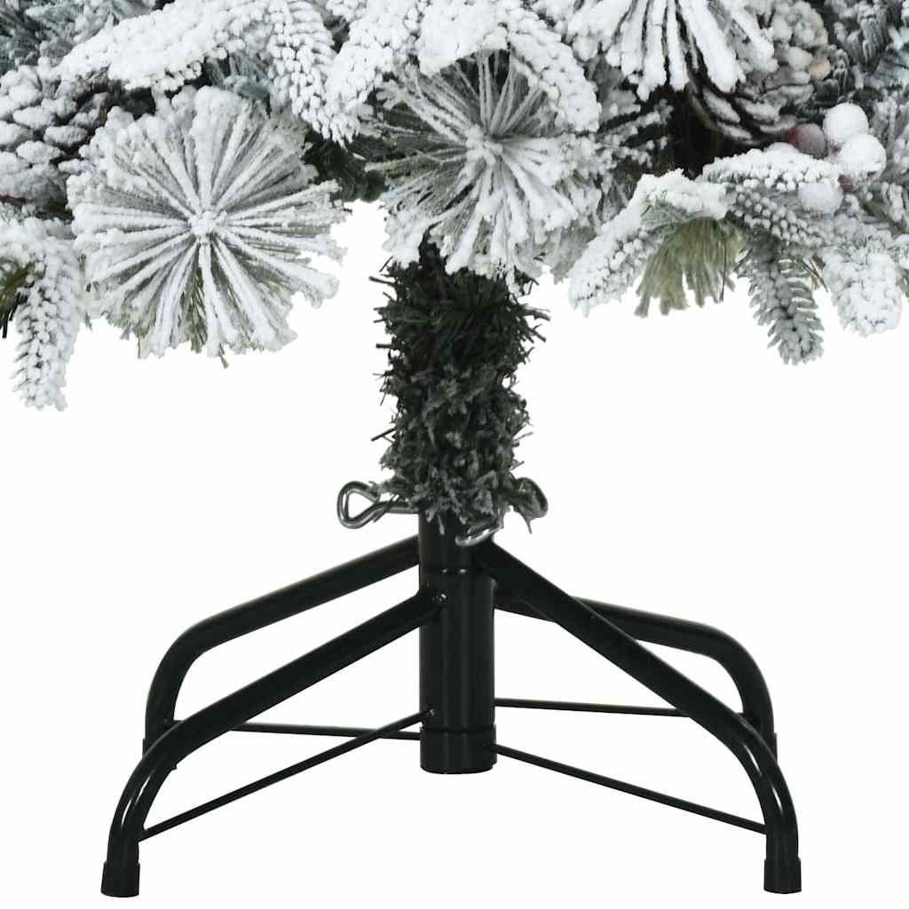 Sapin de Noël artificiel à branches pliantes, duveteux de neige - XIOS