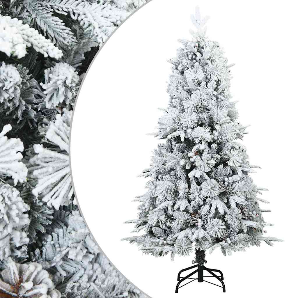 Sapin de Noël artificiel à branches pliantes, duveteux de neige - XIOS
