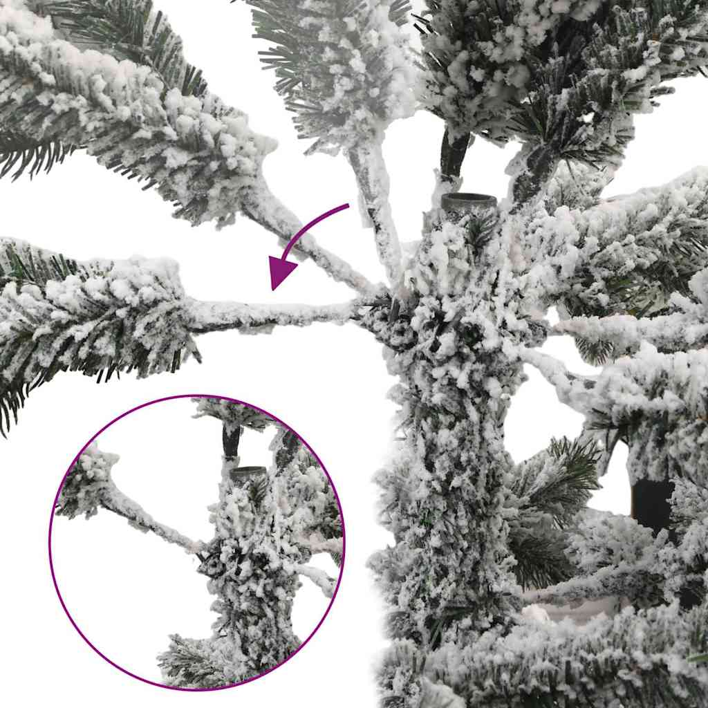 Sapin de Noël artificiel à branches pliantes, duveteux de neige - XIOS