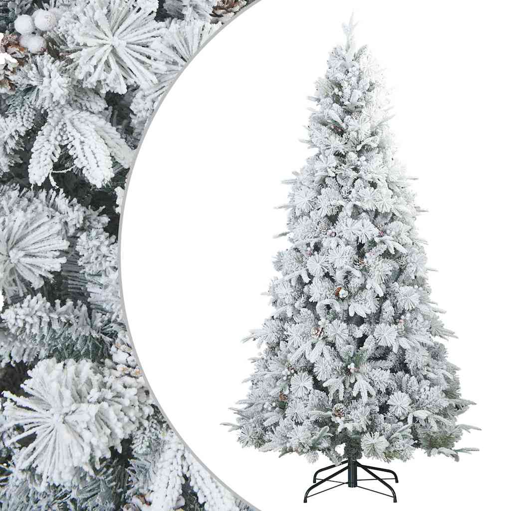 Sapin de Noël artificiel à branches pliantes, duveteux de neige - XIOS