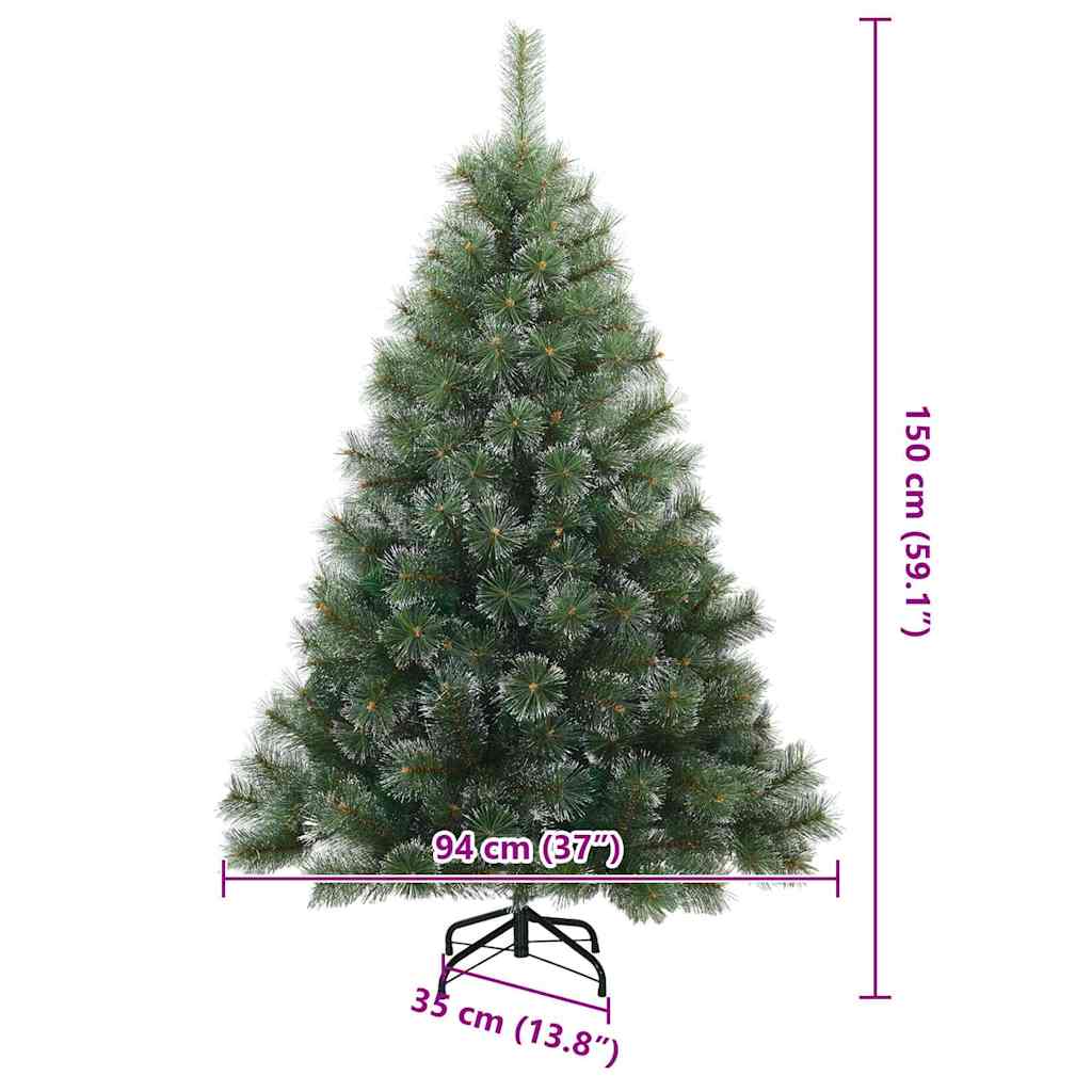 Sapin de Noël artificiel à branches pliantes, duveteux de neige