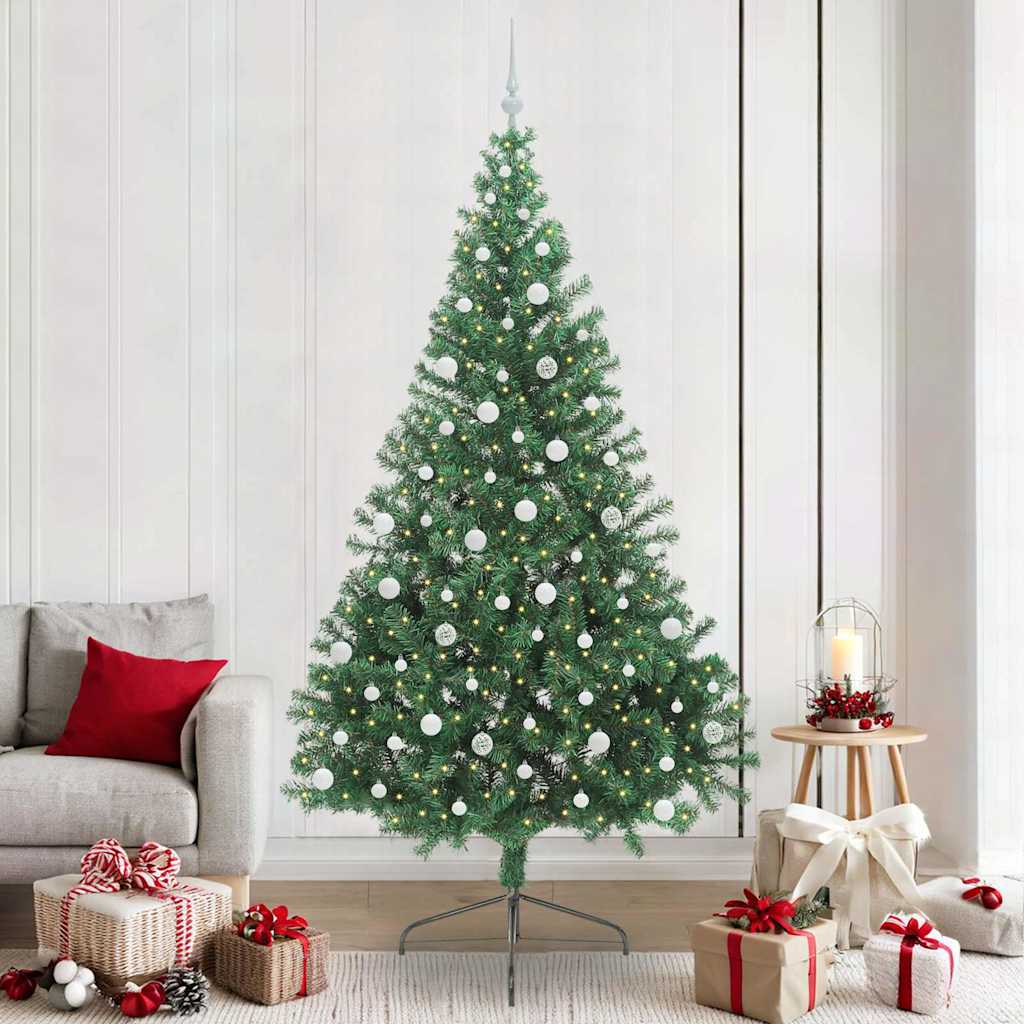 Sapin de Noël artificiel pré-éclairé Vert 240 cm PVC - XIOS