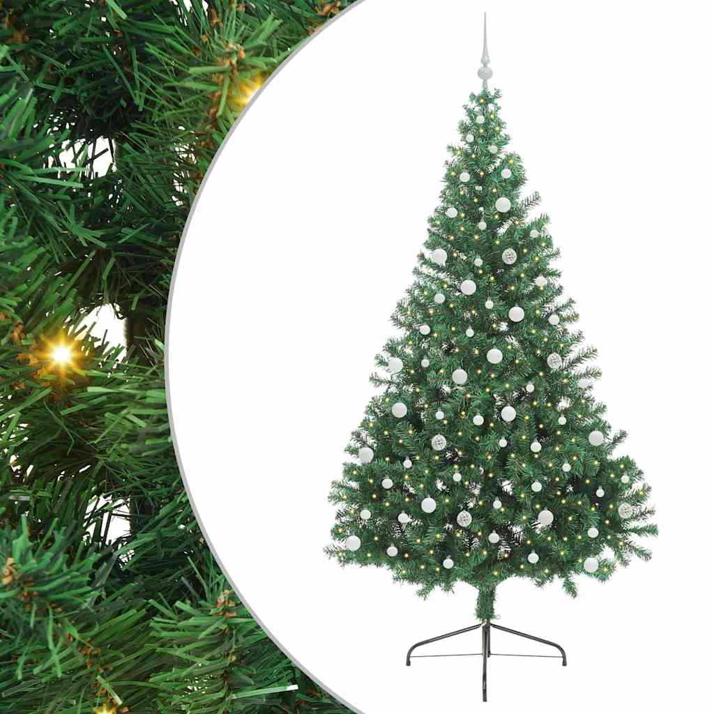 Sapin de Noël artificiel pré-éclairé Vert 240 cm PVC - XIOS