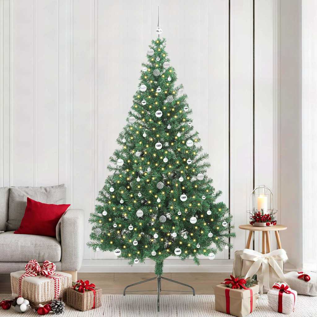 Sapin de Noël artificiel pré-éclairé Vert 240 cm PVC - XIOS