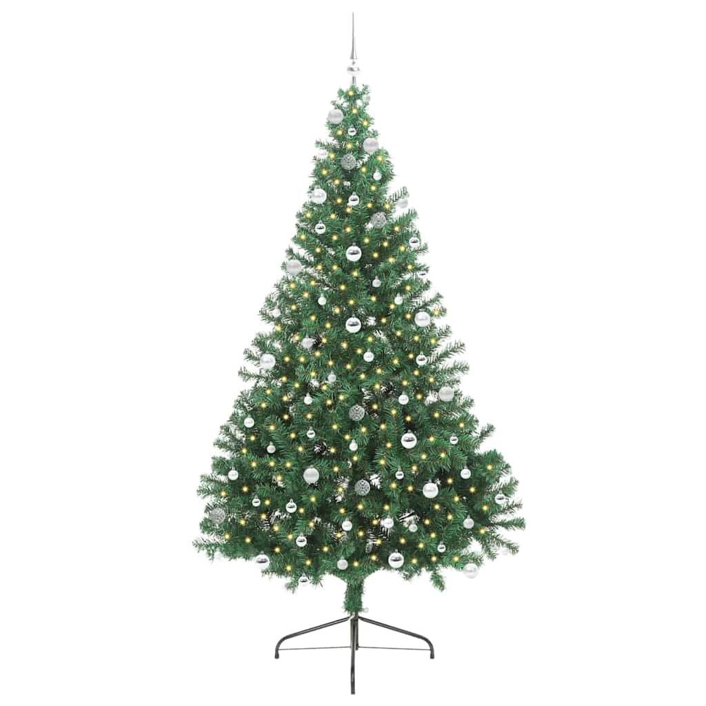 Sapin de Noël artificiel pré-éclairé Vert 240 cm PVC - XIOS