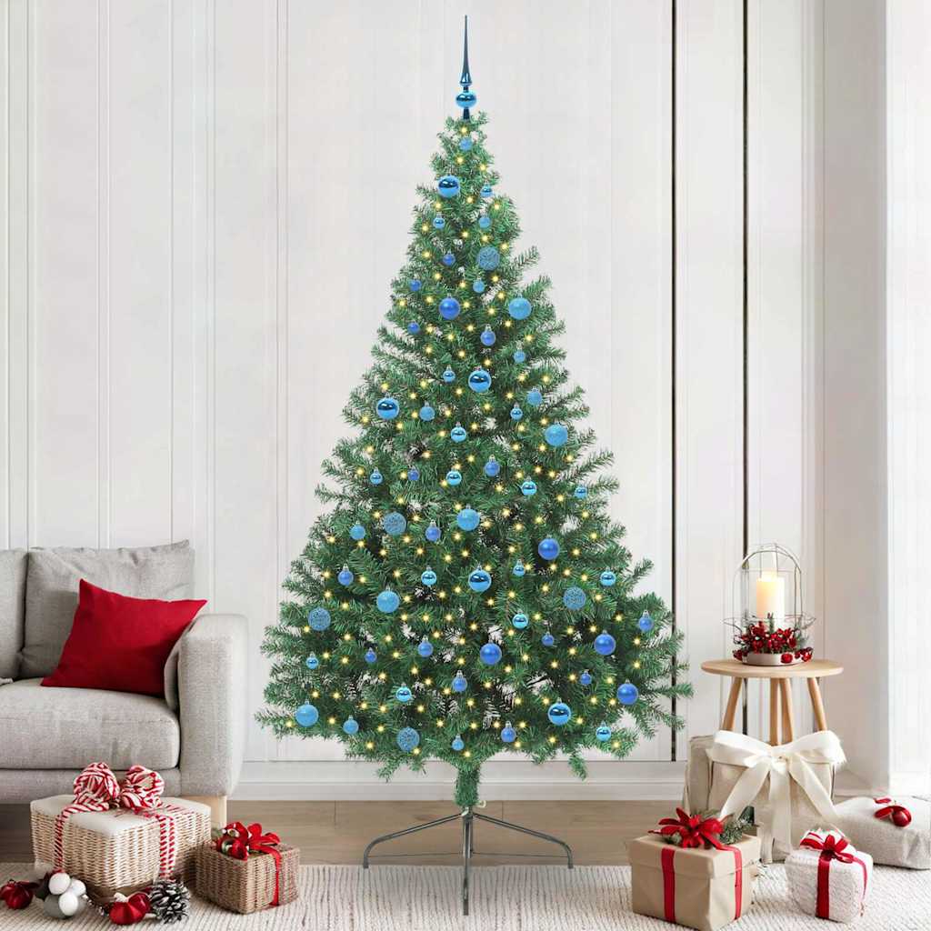 Sapin de Noël artificiel pré-éclairé Vert 240 cm PVC - XIOS