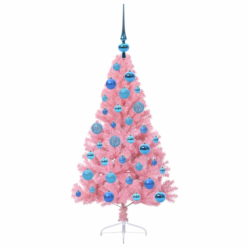Sapin de Noël artificiel pré-éclairé Rose 120 cm PVC - XIOS