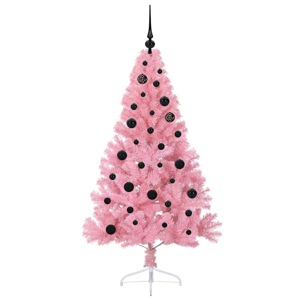 Sapin de Noël artificiel pré-éclairé Rose 150 cm PVC - XIOS