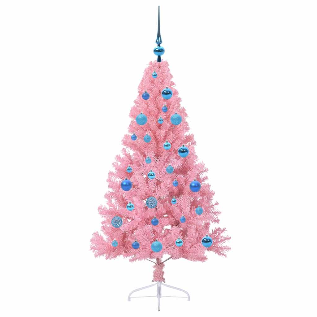 Sapin de Noël artificiel pré-éclairé Rose 150 cm PVC - XIOS